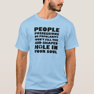 T-shirt Citations de chrétien à trou en forme de Dieu