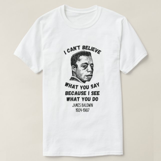 T-shirt Citations de James Baldwin (Design devant)