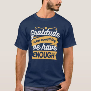 T-shirt Citations de la typographie de la Gratitude inspir