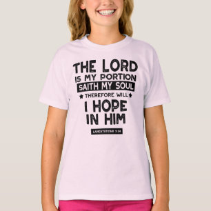 T-shirt Citations de Lamentations 3:24 L'Éternel est ma Pa