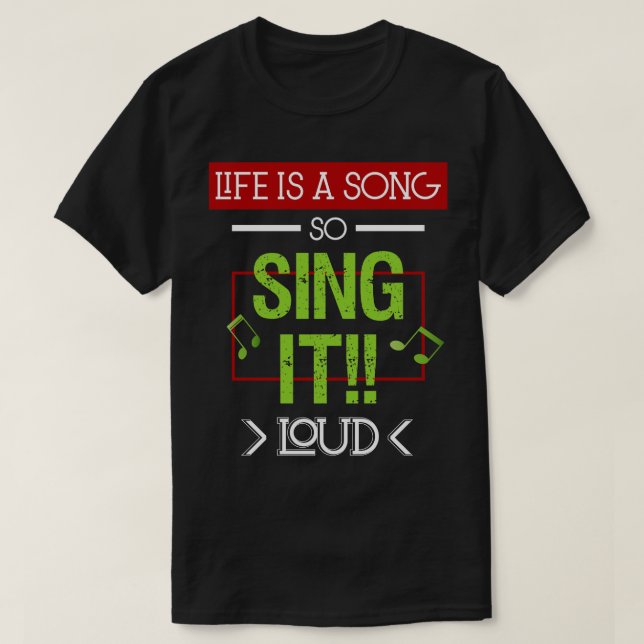T-shirt Citations De Musique Inspirante Pour La Vie 1 (Design devant)