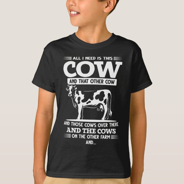 T-shirt Citations d'élevage de bovins de vache amusantes (Devant)