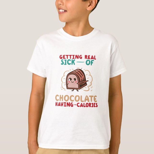 T-shirt Citations Drôle Pour Les Amateurs De Chocolat (Devant)