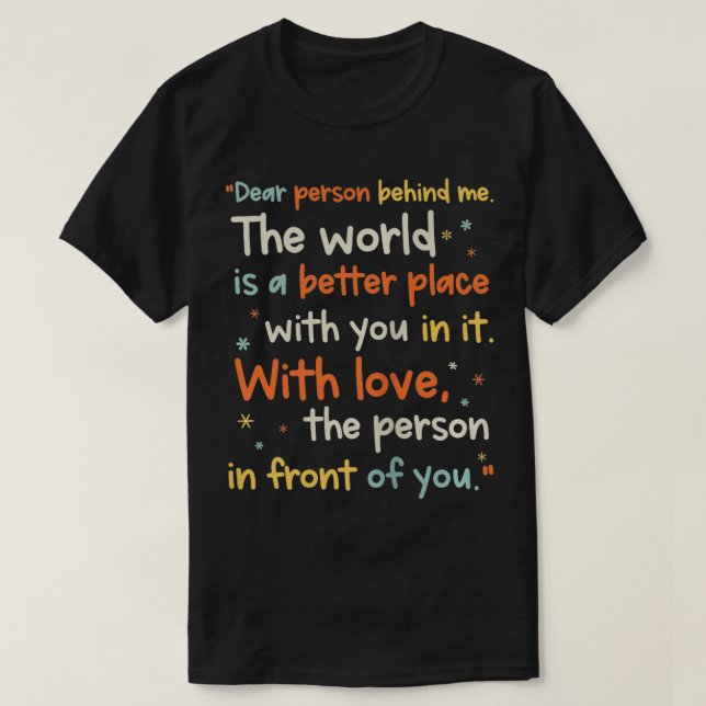 T-shirt Citations Inspirationnelles Motivationnelle Chère  (Design devant)