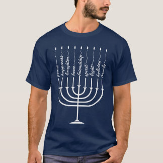 T-shirt Citations juives de Hanouka garçon menorah