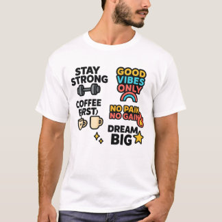 T-shirt Citations Motivationnelles Café & Fitness Mug