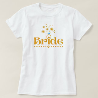 T-shirt Citer Bride poule Night Diamond Or Mariage anneau 