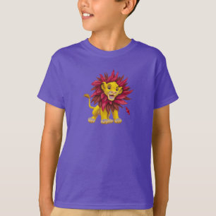 T-shirt Citerne à cubes du Roi Lion Simba des feuilles ro