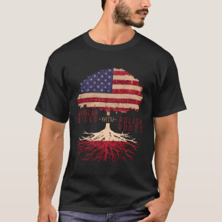 T-shirt Citoyenneté Usa Pologne Patrimoine national du pay
