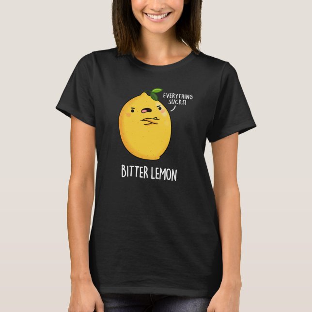 T-shirt Citron amer Funky Fruit Pun Dark BG (Devant)