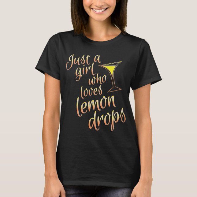 T-shirt Citron Drop Martini Design pour les filles qui boi (Devant)