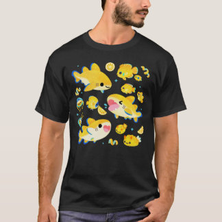 T-shirt Citron et amis bleu