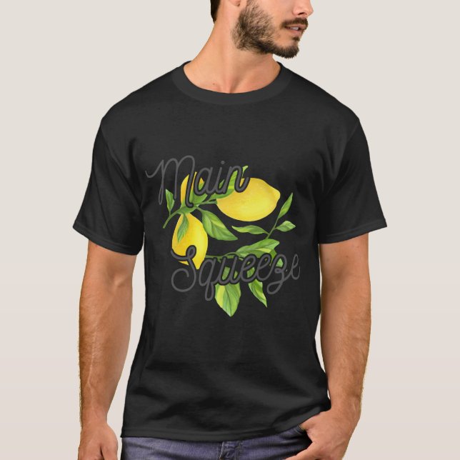 T-shirt Citrons De Squeeze Principaux Et Feuilles (Devant)
