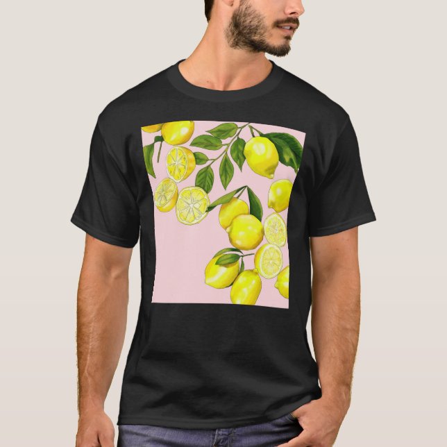 T-shirt Citrons roses sans manches (Devant)