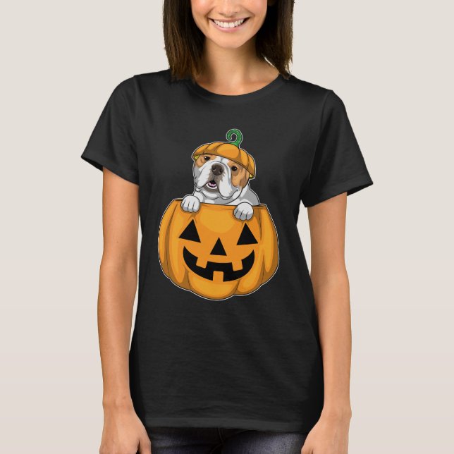 T-shirt Citrouille anglais d'Halloween (Devant)