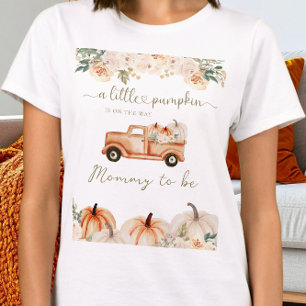 T-shirt Citrouille Automne Camion Orange Baby shower Neutr