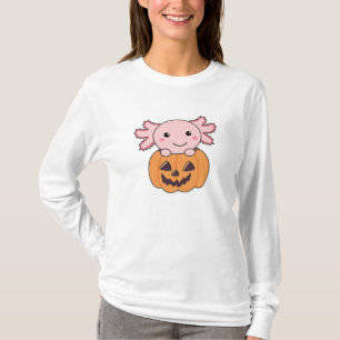 T-shirt Citrouille Axolotl Amateurs De Beaux Animaux Pour