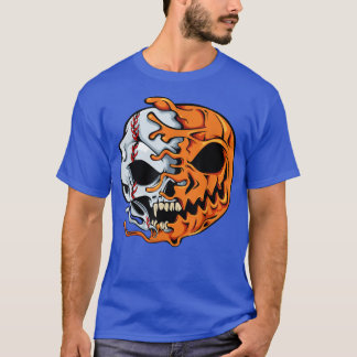T-shirt Citrouille Baseball Lazy Halloween Costume d'horre