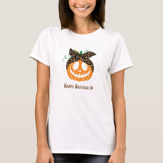 T-shirt citrouille, Chemise Citrouille colorée (Devant)