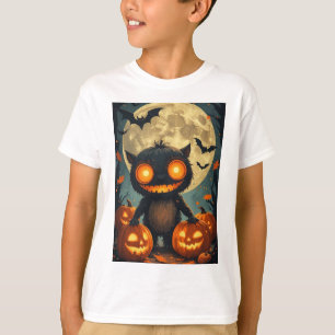 T-shirt Citrouille copain avec des amis Jack O Lantern