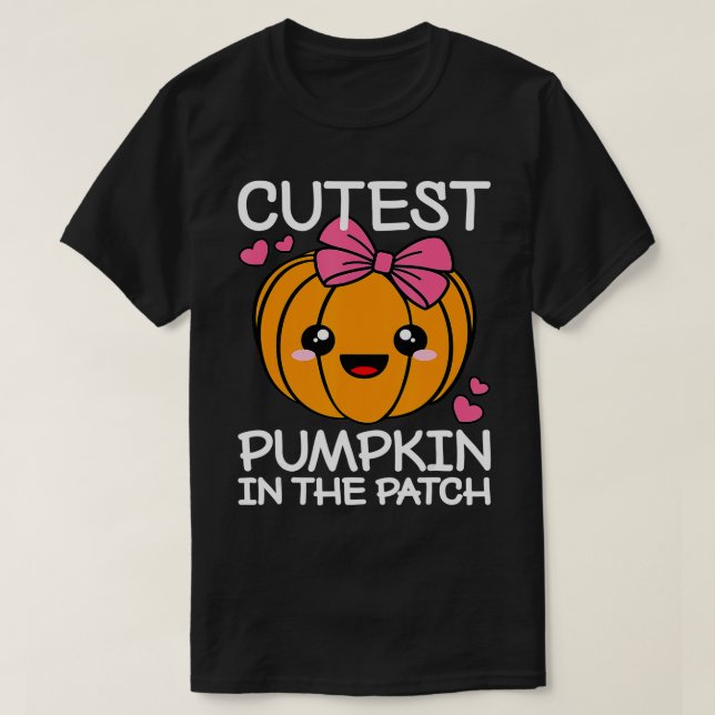 T-shirt Citrouille Cutest Dans Le Patch Drôle Halloween Me (Design devant)