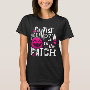 T-shirt Citrouille Cutest Dans Le Patch Halloween Mignonne