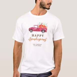 T-shirt Citrouille de camion rouge Friendsgiving Automne S