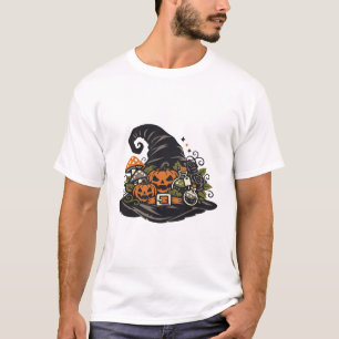 T-shirt Citrouille de chapeau de sorcière Halloween