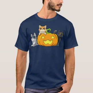 T-shirt Citrouille de chats d'Halloween