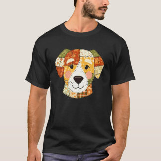 T-shirt Citrouille de chien d'automne récolte Halloween