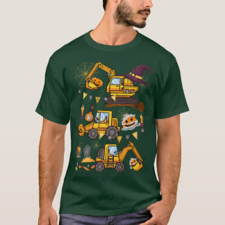 T-shirt Citrouille de la construction de camion de Hallowe