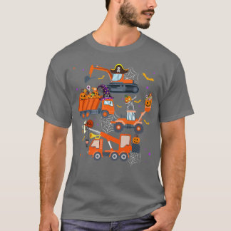 T-shirt Citrouille de la construction de camion de Hallowe