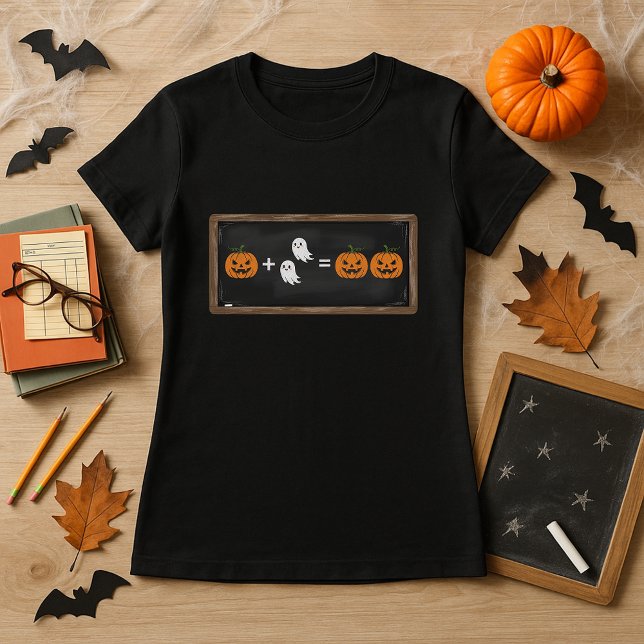 T-shirt Citrouille de mathématiques éffrayant et fantômes  (Créateur téléchargé)