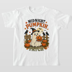 T-shirt Citrouille de minuit Patch Fantôme Halloween