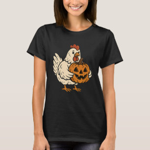 T-shirt Citrouille de poulet mignon Jack O Lantern Hallowe