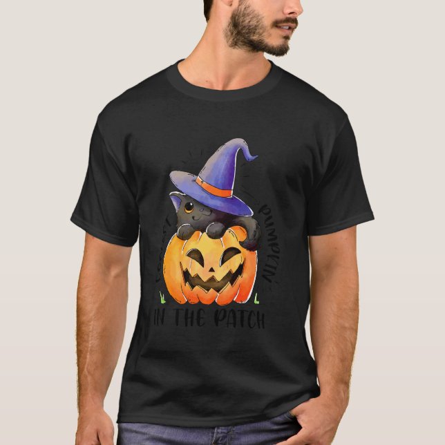 T-shirt Citrouille De Sorcière Chat Le Plus Coolle Dans Le (Devant)