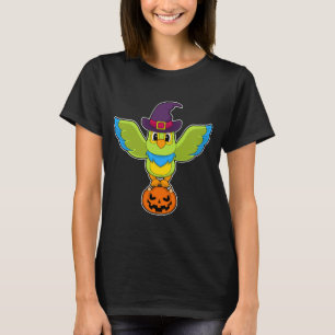 T-shirt Citrouille de sorcière Halloween perroquet