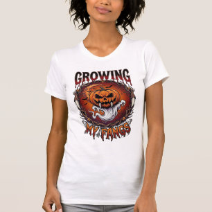 T-shirt Citrouille de vampire aux crocs croissants Chauves