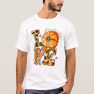 T-shirt Citrouille de vie d'enseignant de Thanksgiving