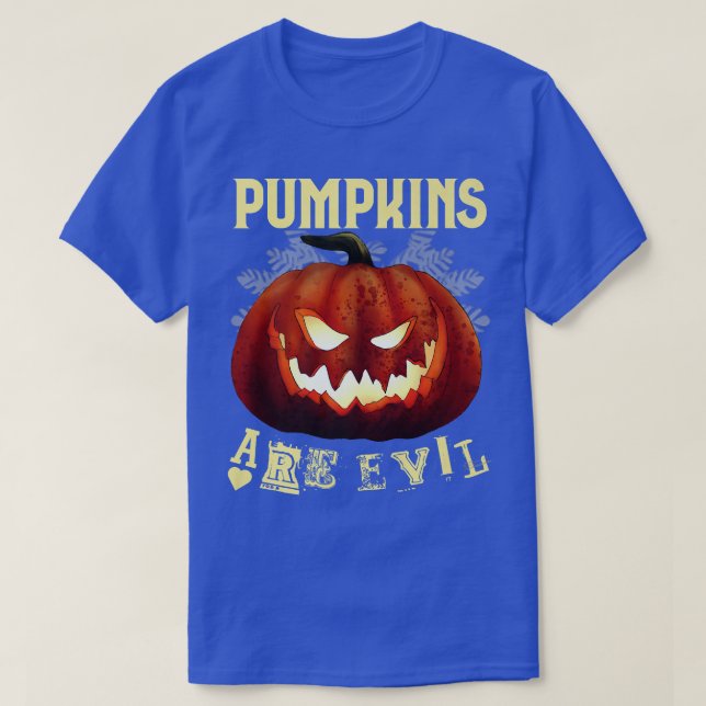 T-shirt Citrouille Déplaisant d'Halloween effrayant (Design devant)