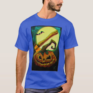 T-shirt Citrouille d'Halloween avec effet de pépin visuel