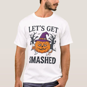 T-shirt Citrouille d'Halloween Chapeau de Sorcière Vin G