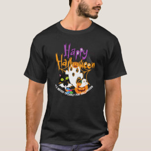 T-shirt Citrouille d'Halloween Chats Noirs Sucreries Hallo