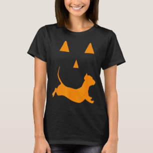 T-shirt Citrouille d'Halloween Dachshund Jack-o'-lantern C
