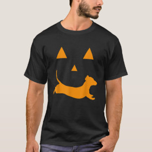 T-shirt Citrouille d'Halloween Dachshund Jackolantern