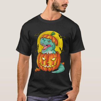 T-shirt Citrouille Dinosaur Halloween Enfants Pump