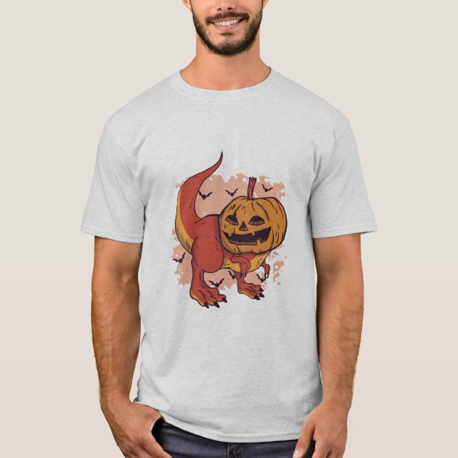 T-shirt Citrouille Dinosaur T-Rex (Devant)