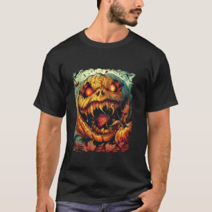 T-shirt Citrouille Drôle Brûler Effrayant Halloween Hommes