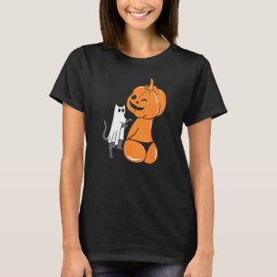 T-shirt Citrouille drôle de Jack-O-Lantern Halloween en bi