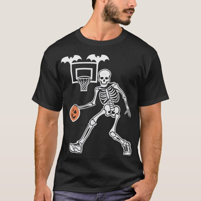 T-shirt citrouille Dunker, Skeleton Basket (Devant)